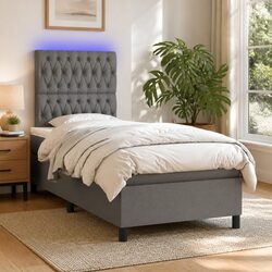 Transform Your Space with a Grey Fabric Box Spring Bed
