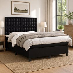 Elevate Your Bedroom with a Modern Box Spring Bed and LED Headboard