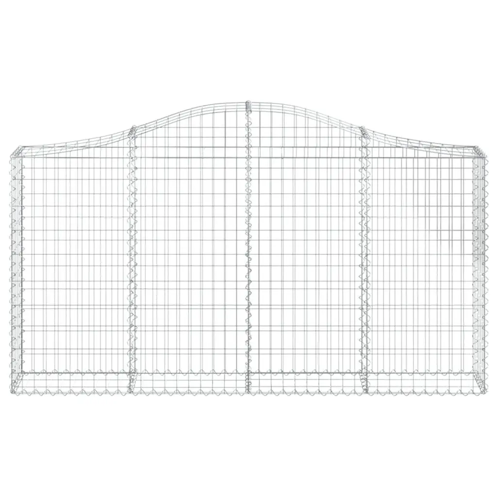 Arched Gabion Baskets 6 Piece Garden Barrier Decorative Sound-Insulating Retaining Wall