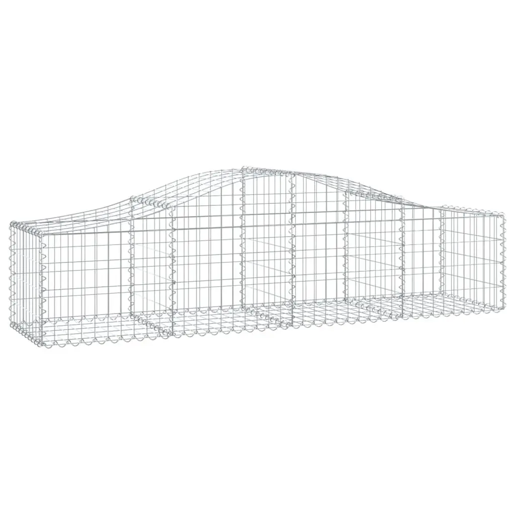 Arched Gabion Baskets 3 Pieces Decorative Garden Barrier Sound-Insulating Outdoor Retaining Wall