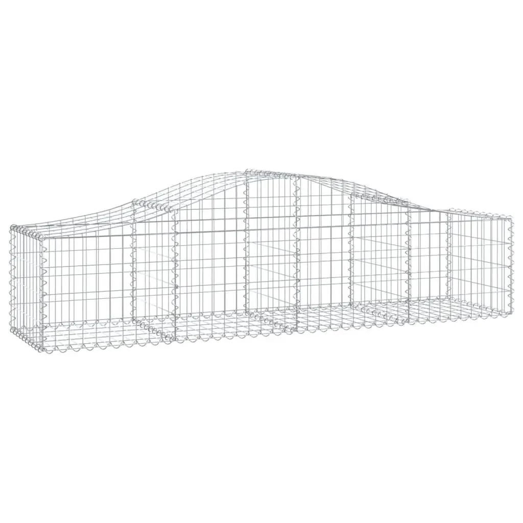 Arched Gabion Baskets 4 Piece Garden Retaining Wall Decorative Barrier Outdoor