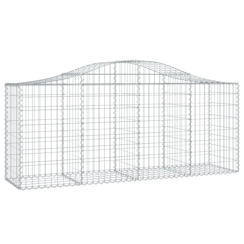 Arched Gabion Baskets 12pcs Garden Barrier Retaining Wall Decorative Outdoor