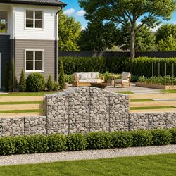 Enhance Your Outdoor Space with 5 Arched Gabion Baskets