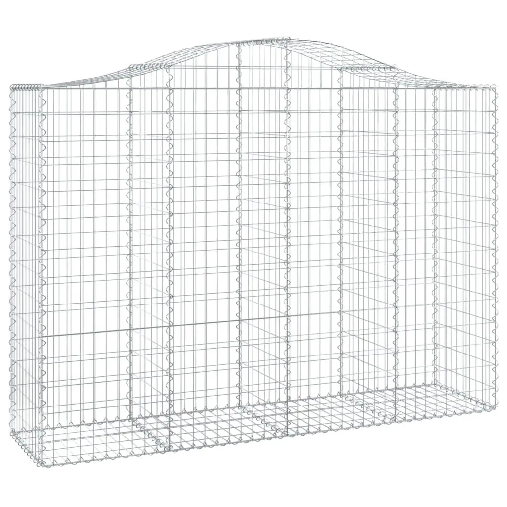 Arched Gabion Baskets 3 Piece Garden Barrier Retaining Wall Decorative Outdoor