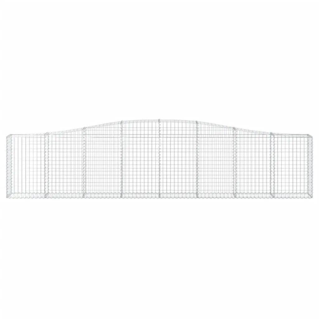 Arched Gabion Baskets 3 Piece Garden Barrier Decorative Retaining Wall Outdoor
