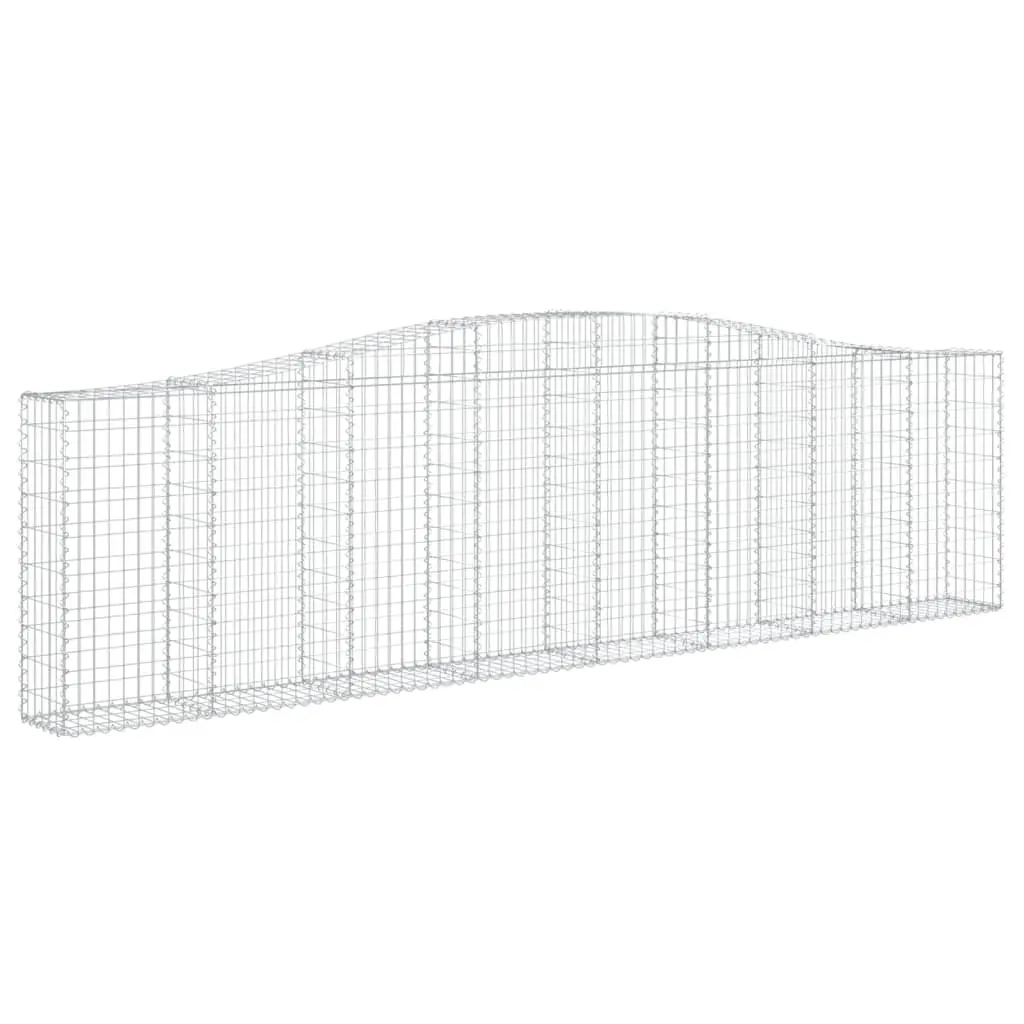 Arched Gabion Baskets 5 Piece Garden Barrier Decorative Retaining Wall Outdoor