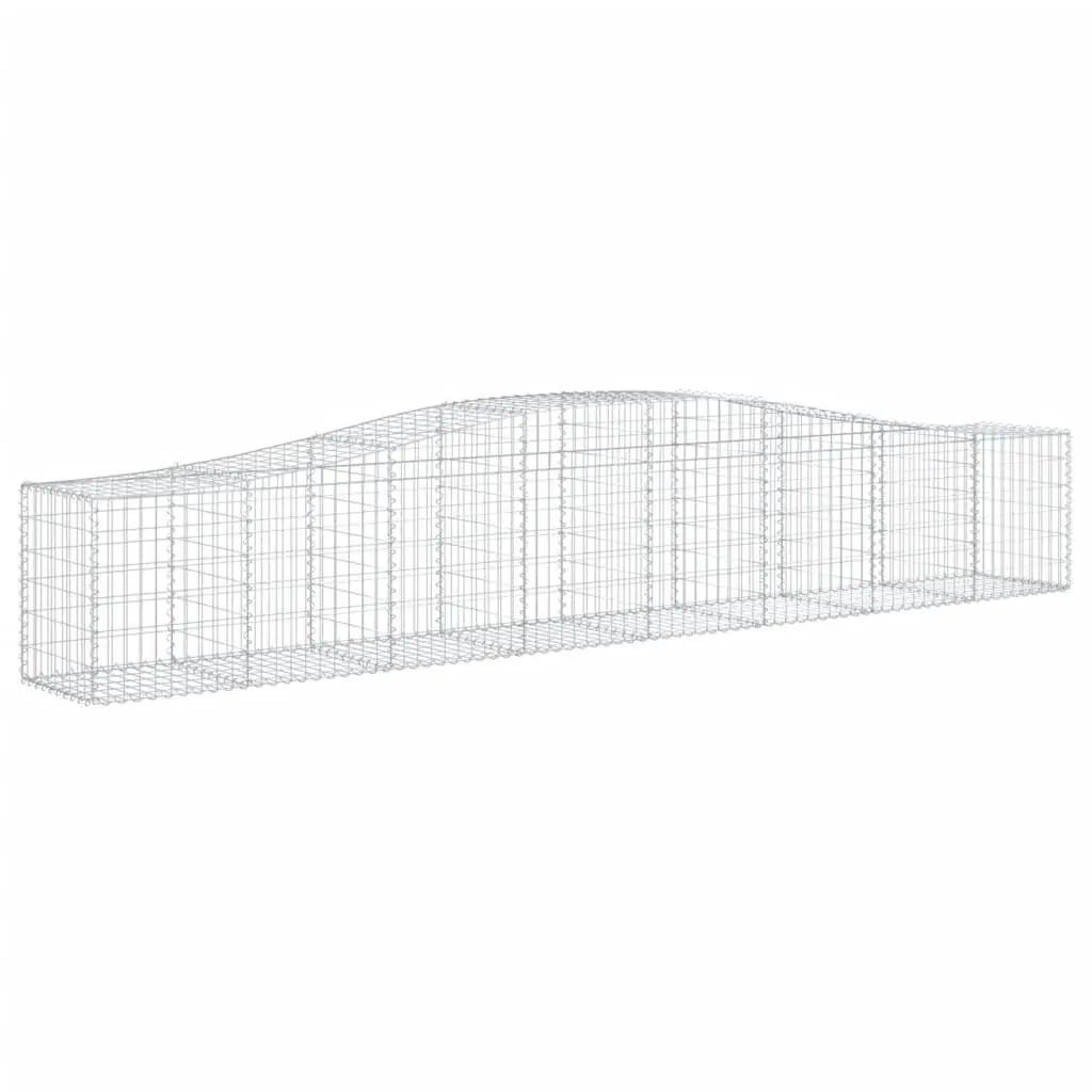 Gabion Baskets Arched 4 Piece Garden Decorative Barrier Sound Insulating Retaining