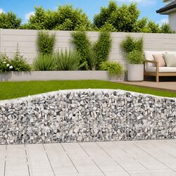 Decorative Garden Barrier Set: 5 Arched Gabion Baskets