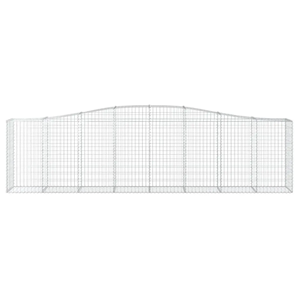 Arched Gabion Baskets 3 pcs Decorative Garden Barrier Retaining Wall Outdoor