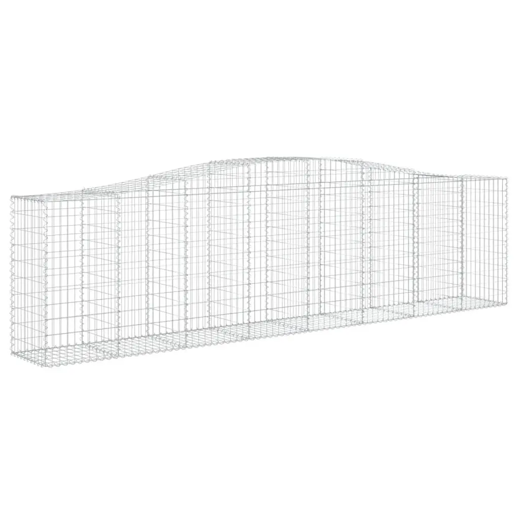 Arched Gabion Baskets 400x50x100120cm Decorative Garden Barrier Retaining Wall 5 Piece Set