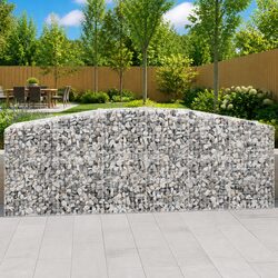 Transform Your Garden with 8 Arched Gabion Baskets 400x50x100/120 cm