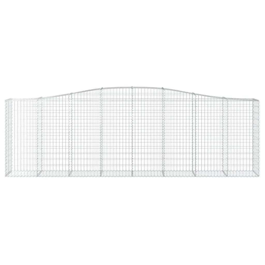 Arched Gabion Baskets 2 pcs Decorative Garden Barrier Sound-Insulating Retaining Wall Outdoor