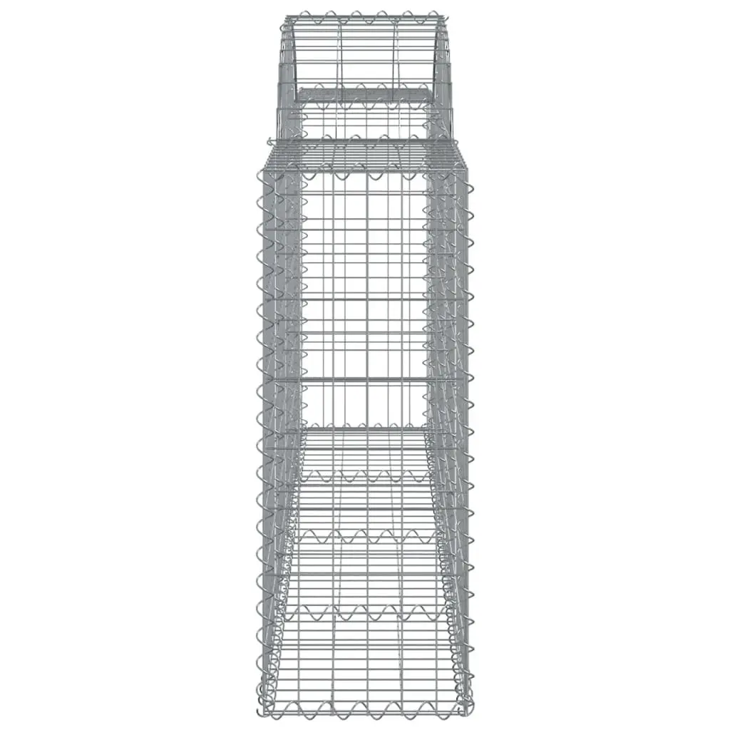 Arched Gabion Baskets 2 Pcs Decorative Garden Barrier Sound-Insulating Retaining Wall