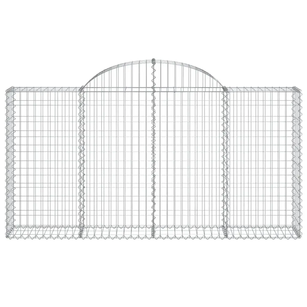 Arched Gabion Baskets 4 pcs Garden Barrier Decorative Retaining Wall Outdoor Structure