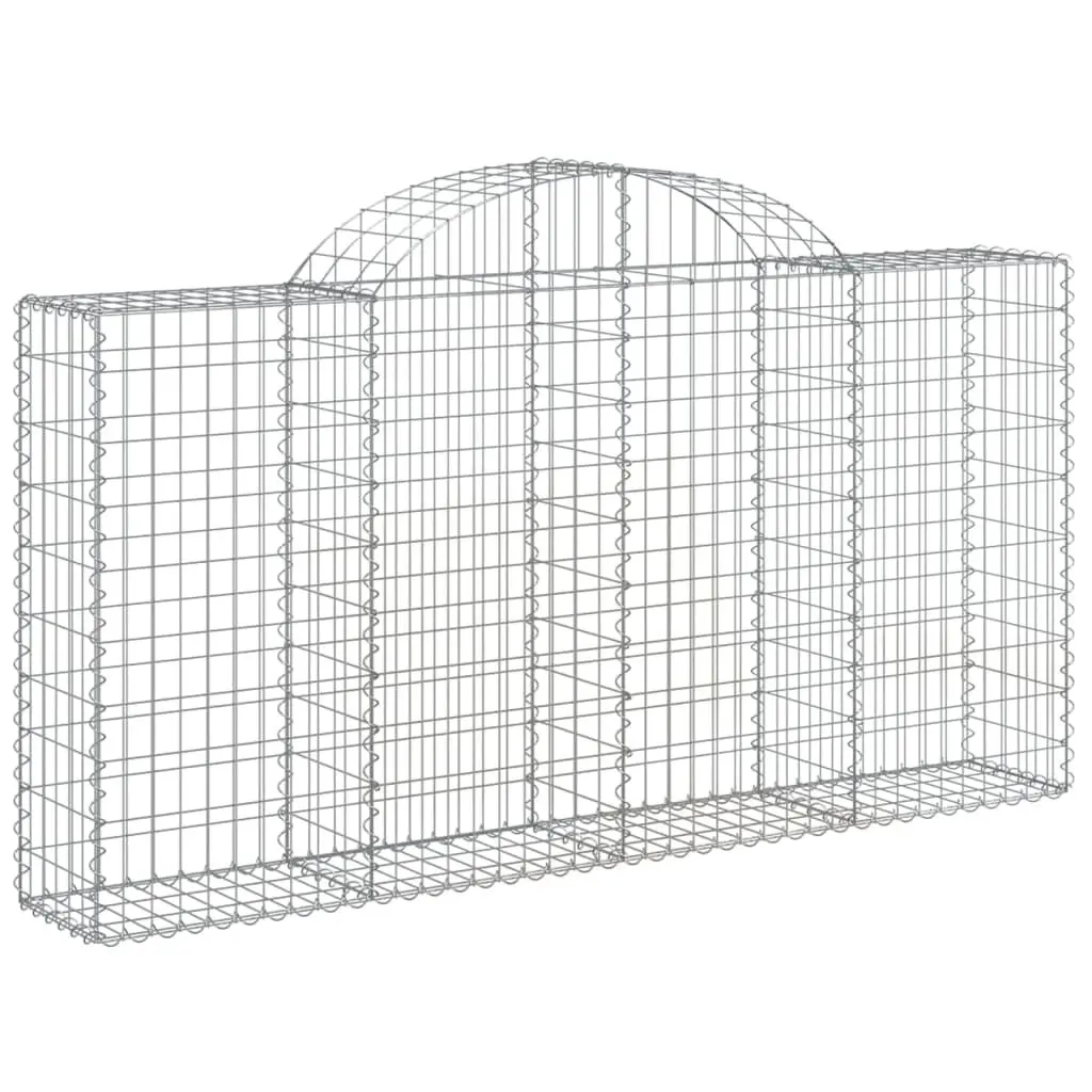 Arched Gabion Baskets 5 Piece Garden Barrier Retaining Wall Decorative Outdoor