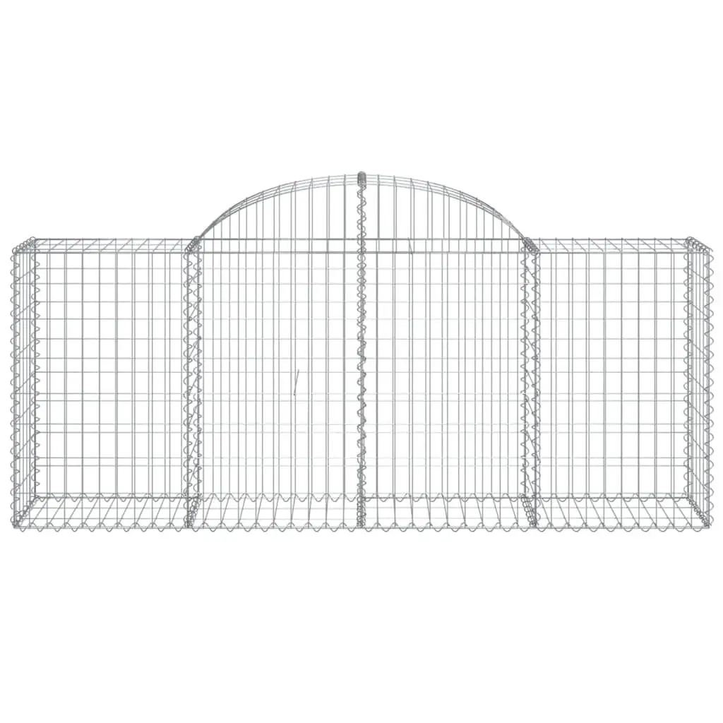 Arched Gabion Baskets 6 Piece Garden Barrier Decorative Retaining Wall Outdoor