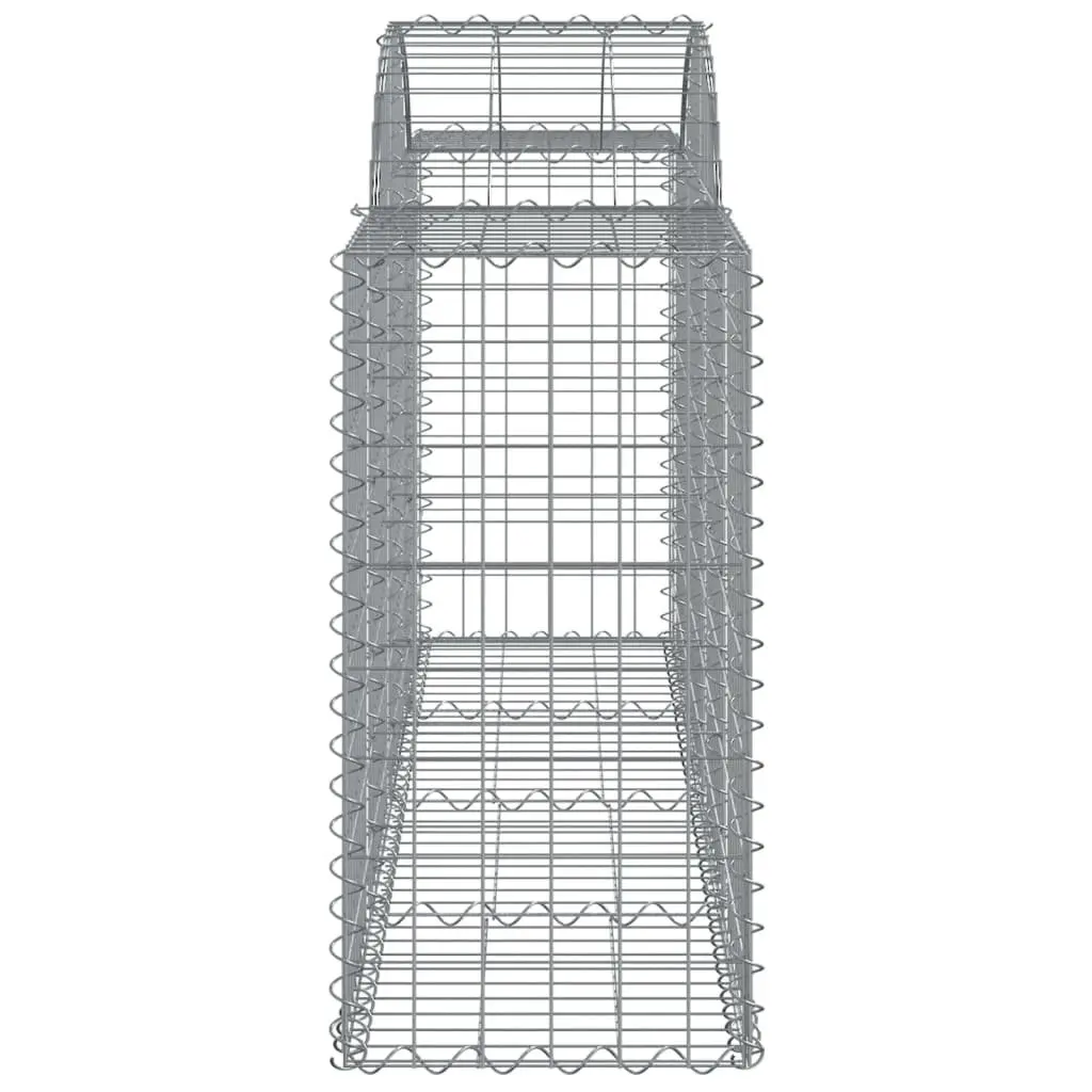 Arched Gabion Baskets 6 Piece Garden Barrier Decorative Retaining Wall Outdoor
