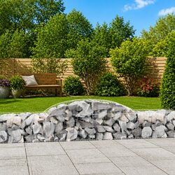 Arched Gabion Baskets Set 3pcs Garden Barrier Retaining Wall Decorative Outdoor