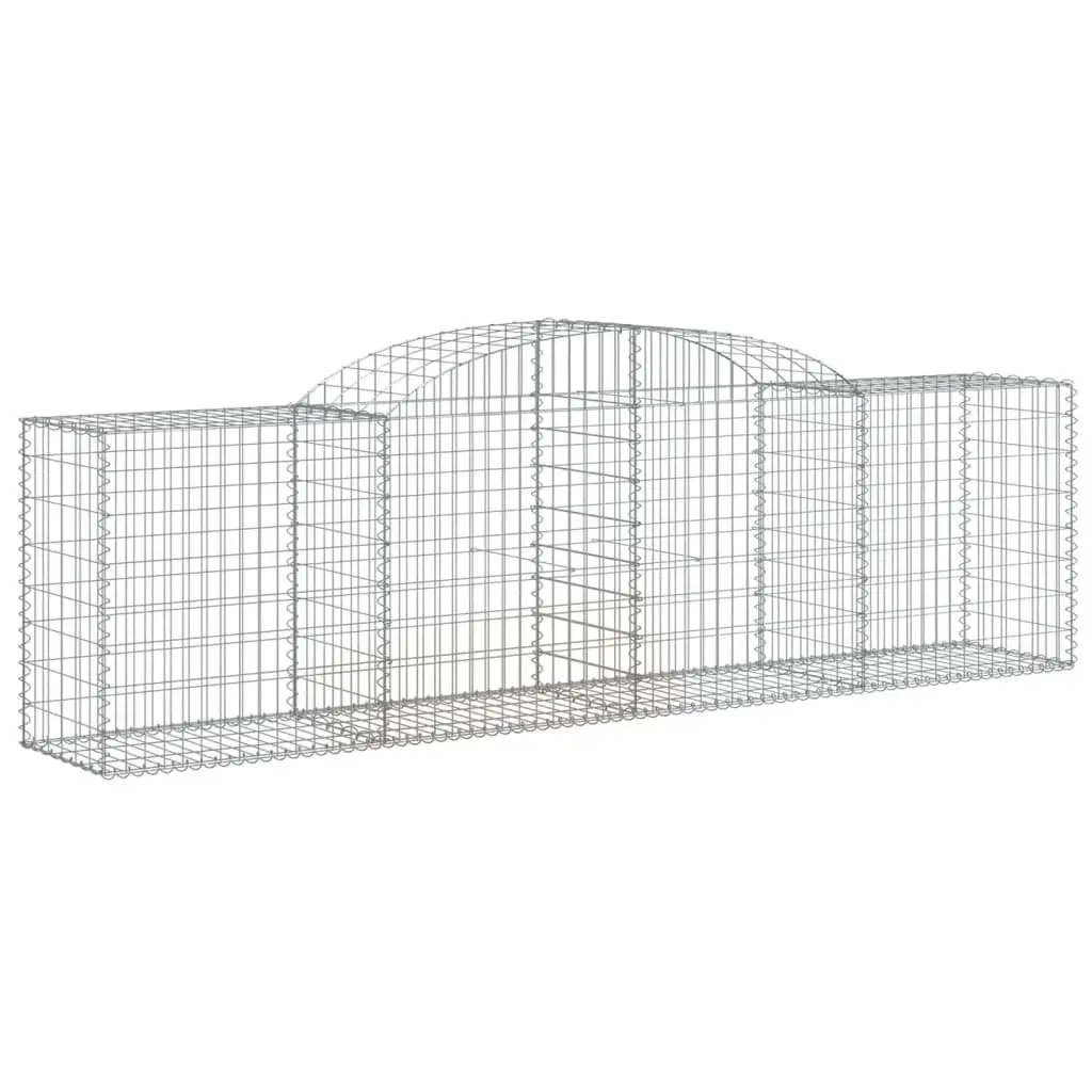 Arched Gabion Baskets 5 Piece Garden Barrier Decorative Outdoor Corrosion Resistant Wire Panels