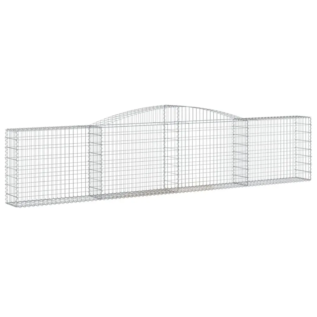 Arched Gabion Baskets 5 Piece Garden Barrier Retaining Wall Decorative Outdoor