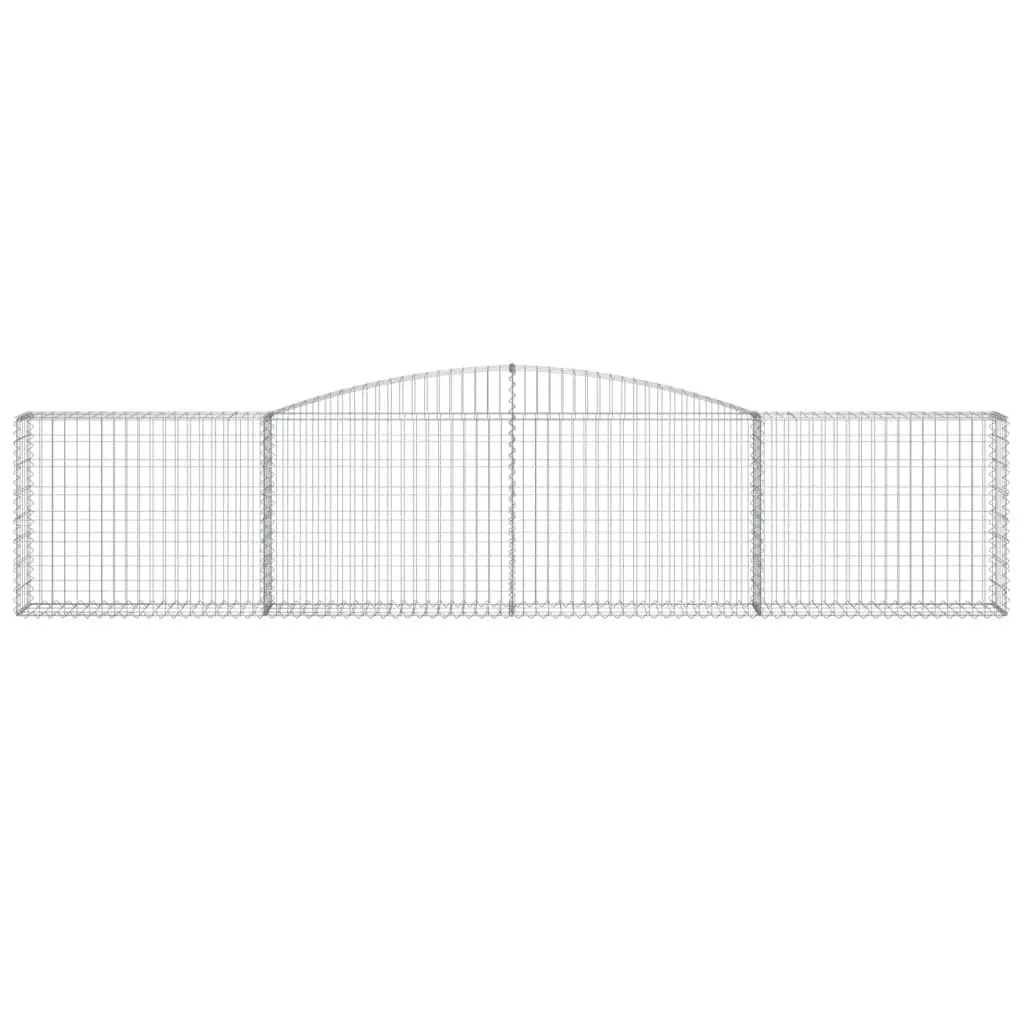 Arched Gabion Baskets 5 Piece Garden Barrier Retaining Wall Decorative Outdoor