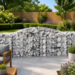 Decorative Arched Gabion Baskets Set of 8 for Your Garden