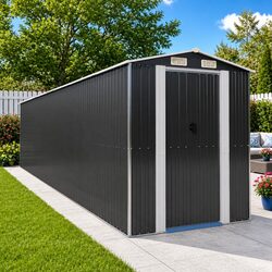 Stylish Anthracite Outdoor Shed for Your Garden Essentials