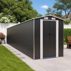 Outdoor Storage Garden Shed in Anthracite 192x102x223cm