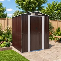 Enhance Your Garden Space with a Dark Brown Shed
