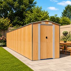 Transform Your Outdoor Space with this Brown Garden Shed 192x938x223 cm