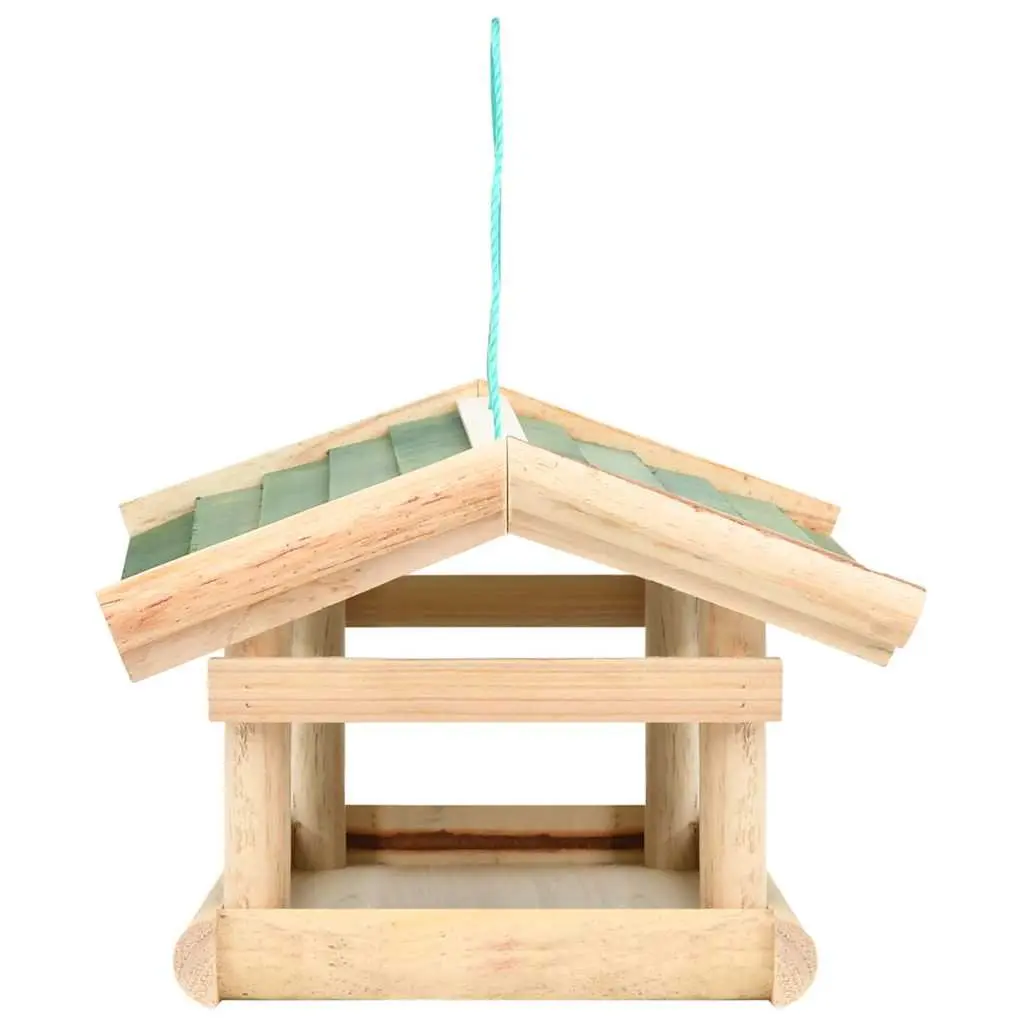 Solid Wood Bird Feeder Weatherproof Outdoor Wall Tree Hanging Garden Decor