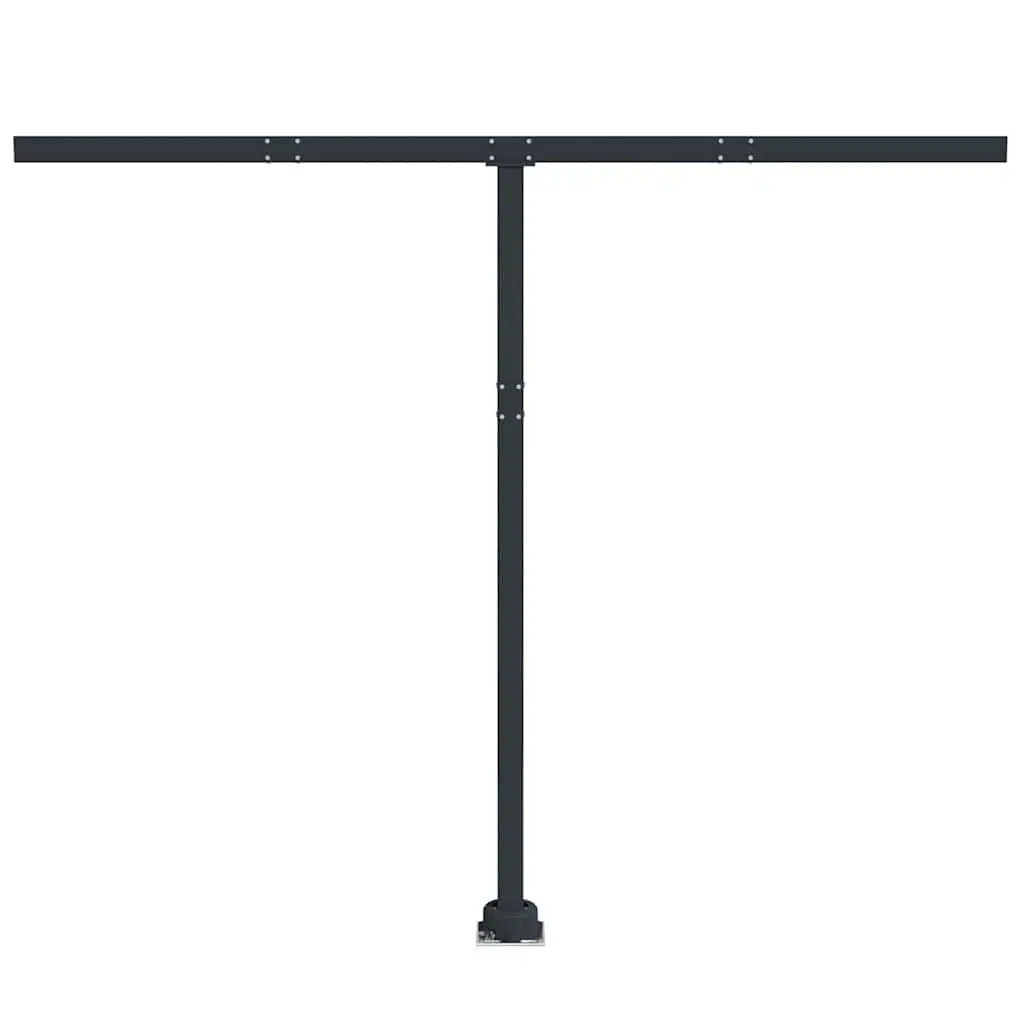 Awning Post Set 300x245 cm Iron Construction 360-Degree Rotary Base