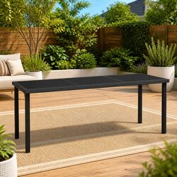 Stylish Black Outdoor Dining Table for Your Garden