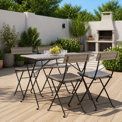 Enhance Your Outdoor Space with Grey Bistro Chairs Set of 4