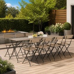 Enhance Your Outdoor Space with 8 Grey Bistro Chairs