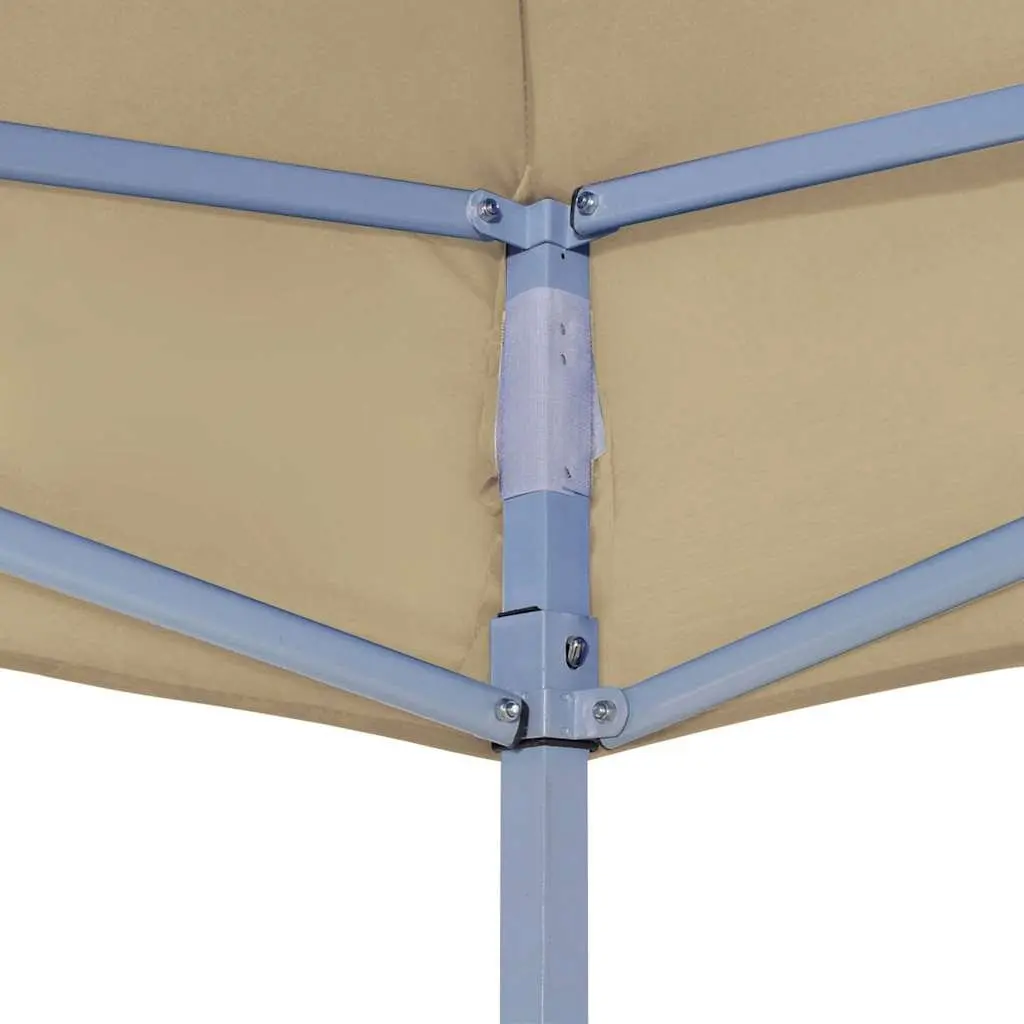 Party Tent Roof 3x3 m Beige Replacement Canopy Top UV and Weather Resistant Outdoor Use