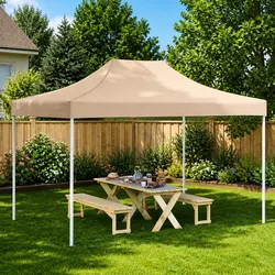 4.5 x 3 m Beige Canopy Top for Outdoor Gatherings