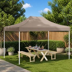 Party Tent Roof 4.5x3 m Taupe Replacement Top Cover Outdoor Canopy