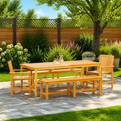 Outdoor 5-Piece Dining Set for Terraces and Patios