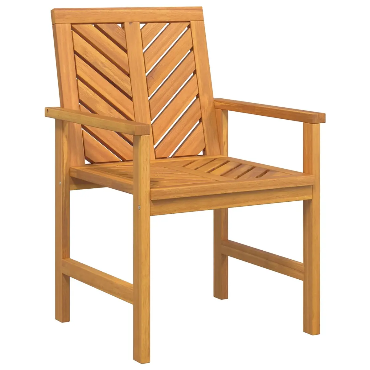 Outdoor Dining Chair Set 6 Piece Acacia Wood Garden Terrace Seating