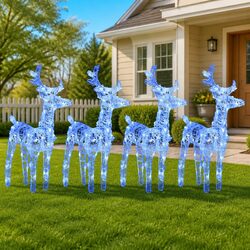 Enhance Your Yard with Blue Christmas Reindeer Lights