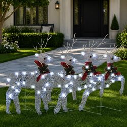 Elevate Your Holiday Decor with Silver Reindeer Lights