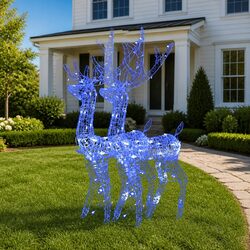 Decorative Blue LED Reindeer for Garden or Home Display