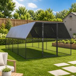 Outdoor Chicken Cage 3x8x2 m - Enhance Your Backyard with Galvanised Steel