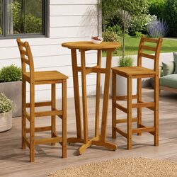 Outdoor Patio Furniture: Elegant 3-Piece Bar Set