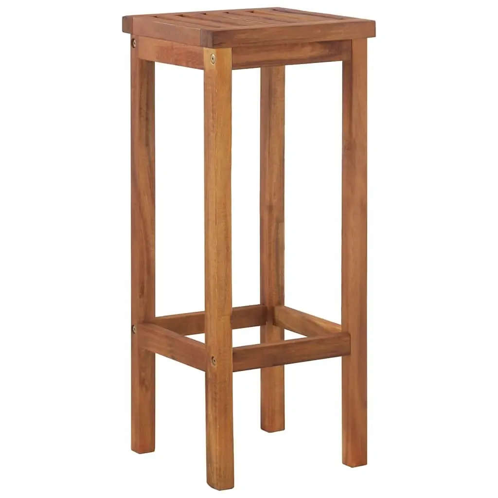 Garden Bar Set 5 Piece Solid Acacia Wood Sturdy Outdoor Furniture Brown