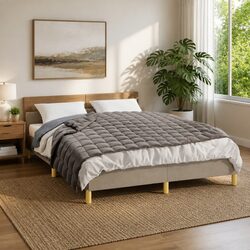 Stylish Grey Weighted Blanket 122x183 cm 5kg for Better Sleep