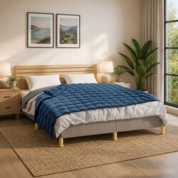 Elevate Your Sleep Space with a Blue Weighted Blanket 152x203 cm