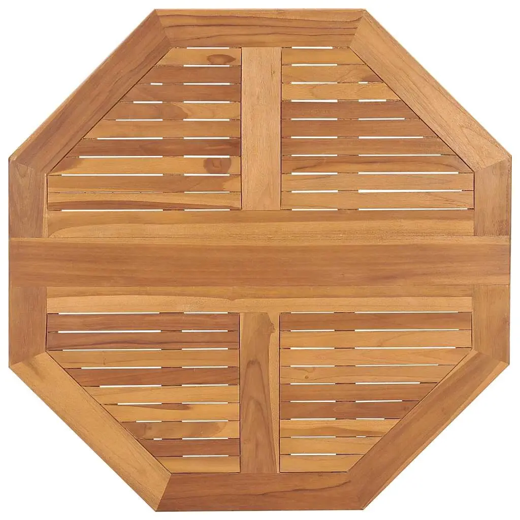 Folding Garden Dining Table 90x90x75cm Teak Wood Brown Weather Resistant