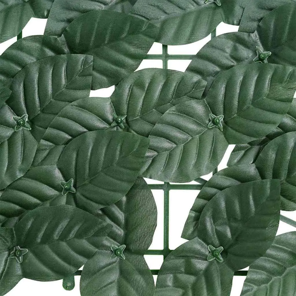 Balcony Privacy Screen with Dark Green Leaves Outdoor Garden Terrace Decoration